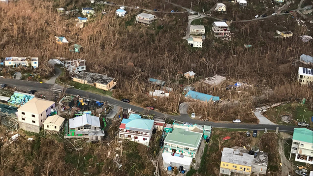 Storm damage in the aftermath of Hurricane Irma in Cruz Bay, St. John, U.S. Virgin Islands. Photo: AP